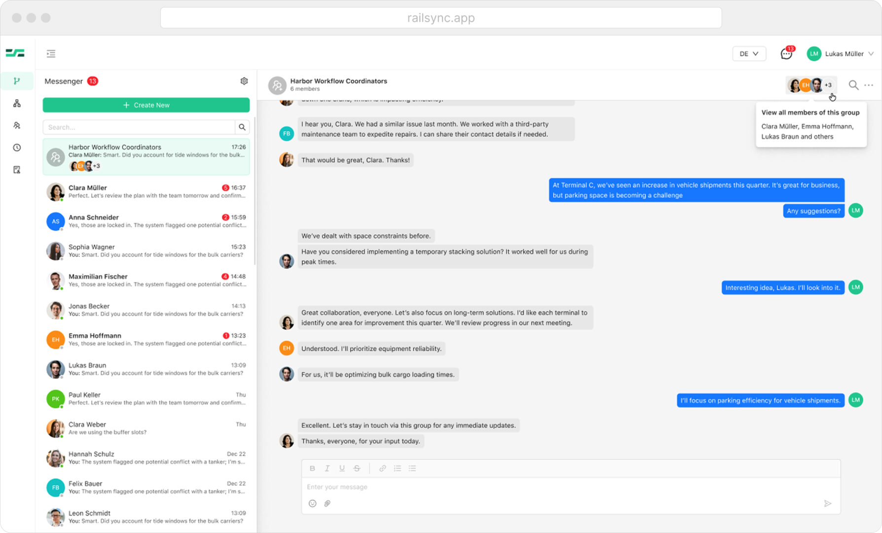 RailSync - Browser Communication
