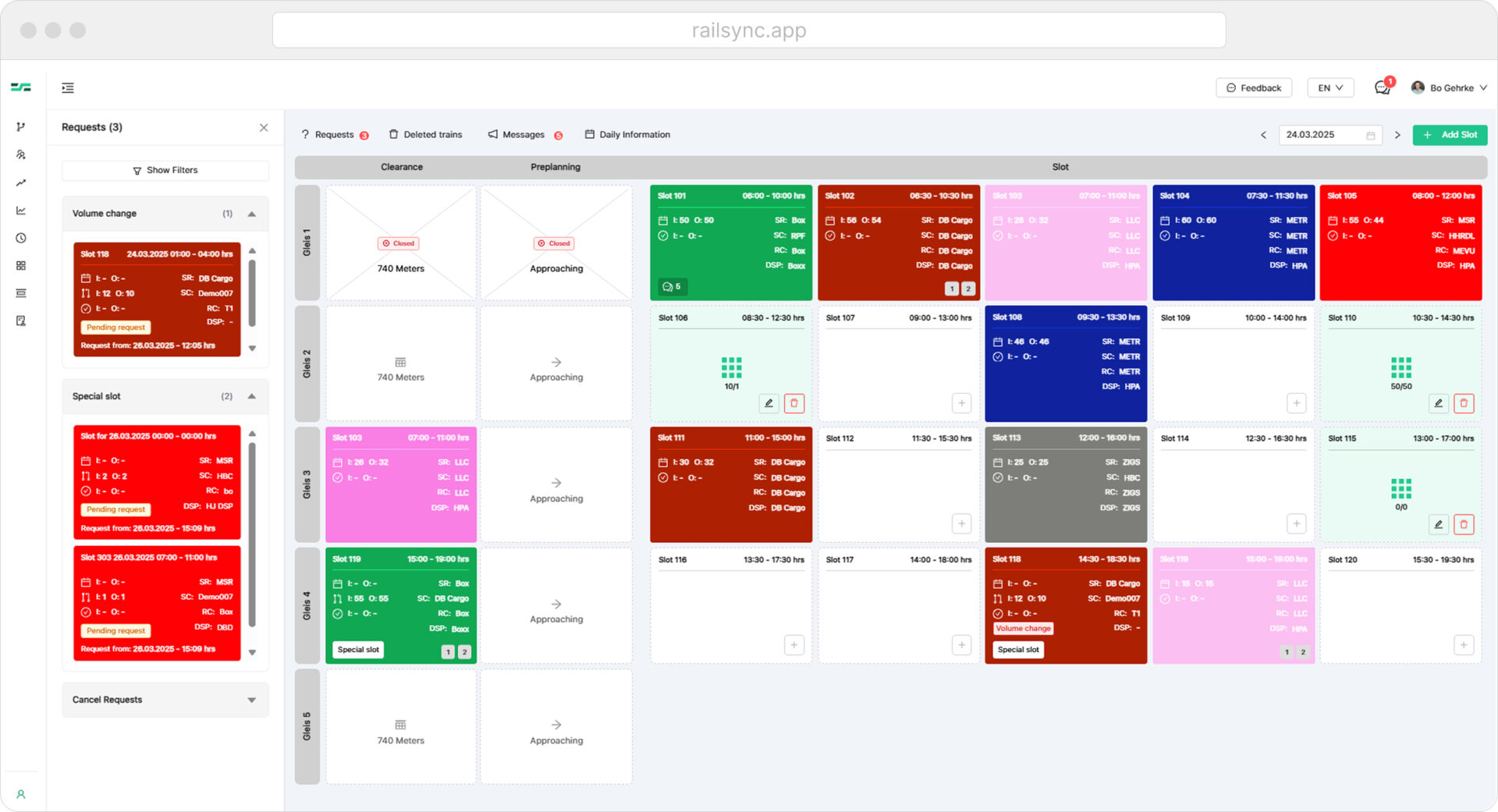 RailSync - Browser Slot Management